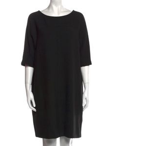 HATCH Maternity Shift Mini Short Dress Black Boat Neckline size 0